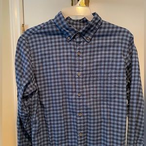 J Crew Factory Blue Check Flannel Men’s Large